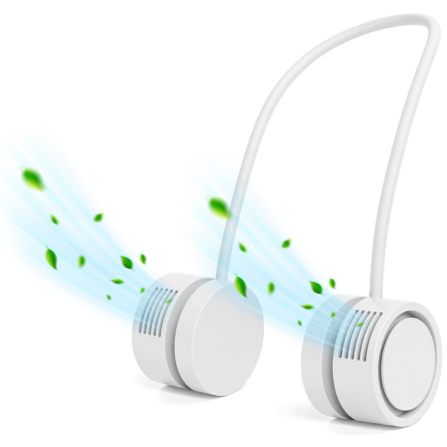 Portable Bladeless Neck Fan for Men and Women, Outdoor and Travel, Hands-Free Cooling with 3 Speeds(White)  
Bladeless N