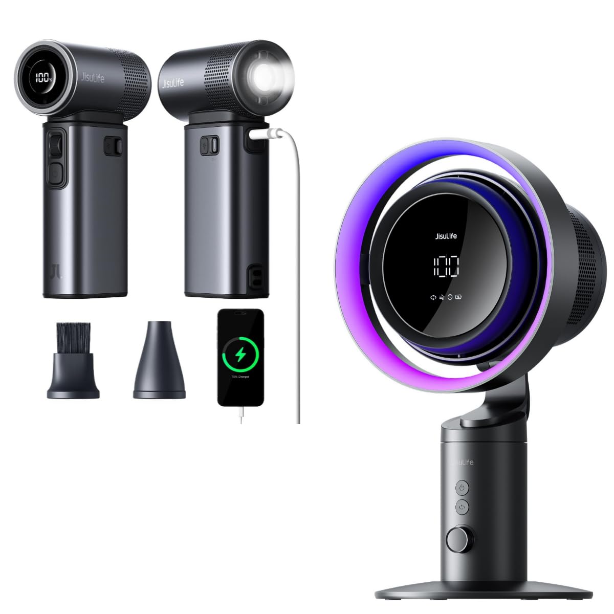  JISULIFE Portable Handheld Fan - Lightweight & Compact for Home and Travel
| JISULIFE Ultra2 Table Fan - Energy Efficie