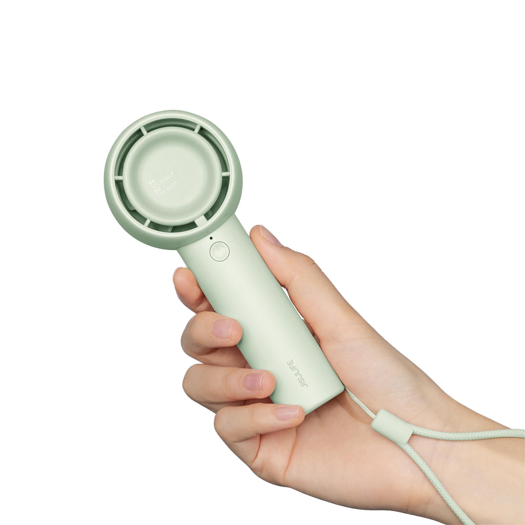 JISULIFE Mini Portable Bladeless Safe Design Fan, Powerful Turbo Handheld with 5 Speeds, Gifts For Girls/Women