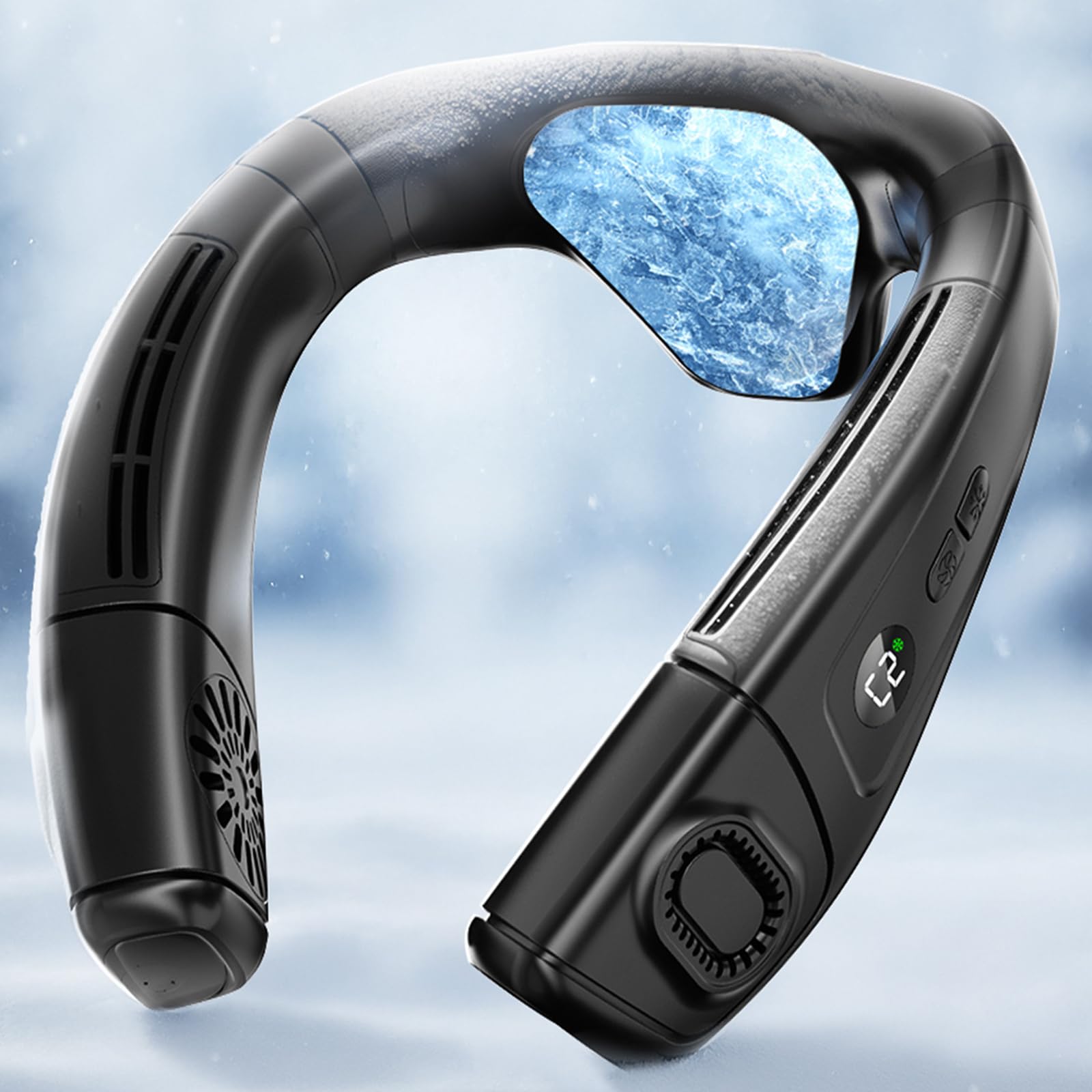 Portable Air Conditioners Neck Fan Cooling Plate Ergonomic Type-C Rechargeable 3D Airflow Gifts for Men and Women